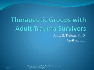 Therapeutic Groups with Adult Trauma Survivors