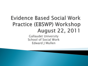 Evidence Based Social Work Practice
