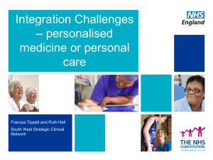 Integration Challenges, personalised medicine or