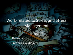 Work-related to Stress and Stress Management