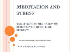 1A Meditation and stress