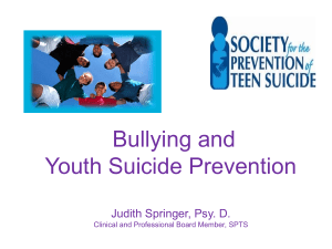 Bullying and Youth Suicide Prevention
