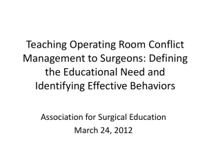 Teaching Operating Room Conflict Management to Surgeons