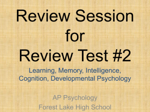 Review Session for Review Test 2
