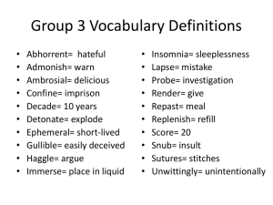 Vocabulary Group 3