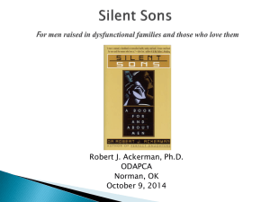 Silent Sons For men raised in dysfunctional families and