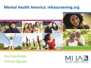 Mental Health America: mhascreening.org