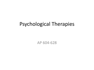 Psychological Therapies - Cabarrus County Schools