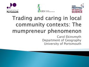 Trading and caring in local community contexts