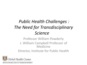 Public Health Challenges – McDonnell Sciences Academy