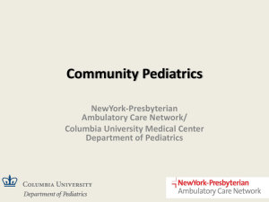 Community Pediatrics Introduction