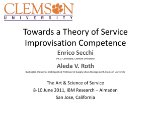 Towards a Theory of Service Improvisation Competence