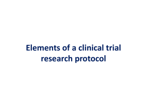 Elements of a clinical trial research protocol by Dr Morenike