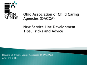 New Service Line Development - Ohio Association of Child Caring