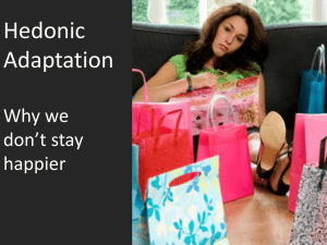 Hedonic adaptation: The economics of subjective well