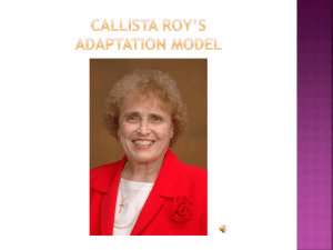 Callista Roy*s Adaptation Model