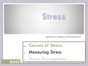 Causes of Stress
