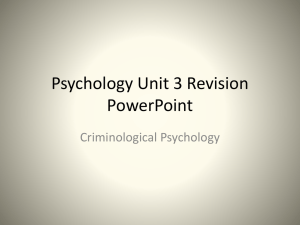 Psychology Unit 3 Revision PowerPoint