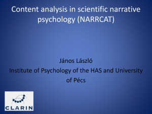 Content analysis in scientific narrative psychology