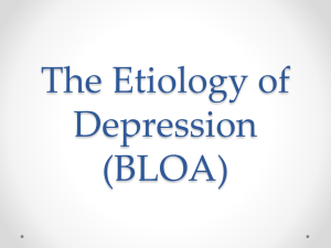 The Etiology of Depression (BLOA)