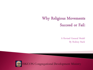 Why Religious Movements Succeed or Fail