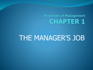 1. The Manager`s Job.