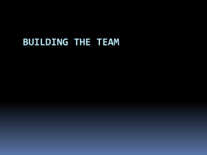 Building the Team - e