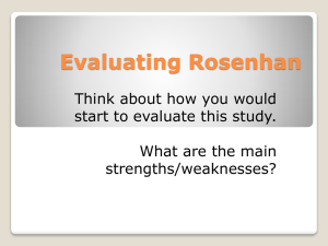 Rosenhan Evaluation Slides