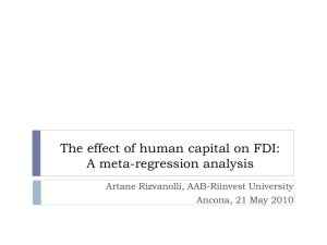 The effect of human capital on FDI: A meta-regression