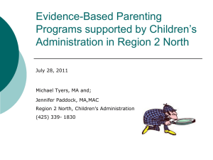 Evidence-Based Parenting Programs supported by Children`s