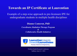 Towards an IP Certificate at Laurentian