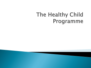 The Healthy Child Programme - Health & Education Co