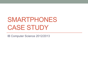 IB Computer Science Case Study 2012 – Smartphones