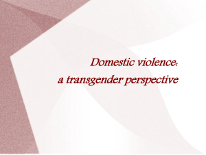Domestic violence: a transgender perspective