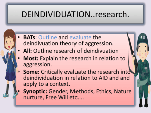 DEINDIVIDUATION..research.