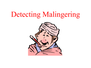 Detecting Malingering