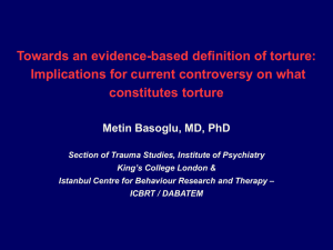 ECOTS definition of torture - Istanbul Center for Behavior Research