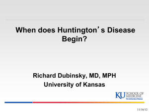 When Does Huntington`s Disease Begin?