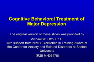 CBT for Depression - Anxiety Disorders Association of America