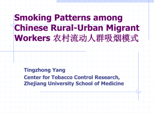 Smoking Patterns among Chinese Rural