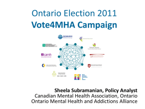 Vote4MHA Campaign - CFUW Ontario Council