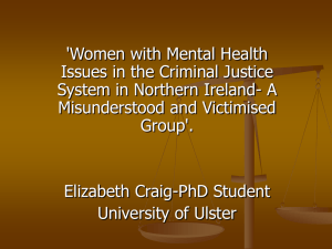 `Women with Mental Health Issues in the Criminal Justice System in