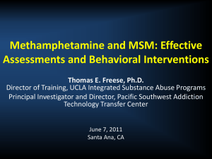 Methamphetamine and MSM - UCLA Integrated Substance Abuse