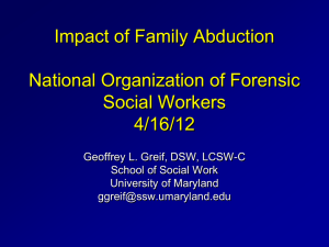 Greif - National Organization of Forensic Social Work