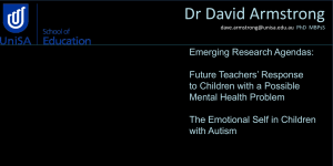 Dr David Armstrong - Lecturer, Special Education and Inclusion