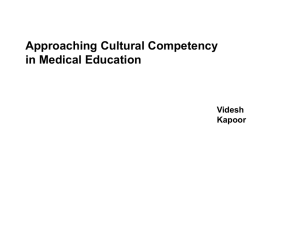 Approaching Cultural Competency Education