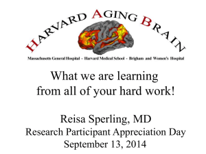 Cognition Healthy Aging MCI - Massachusetts Alzheimer`s Disease