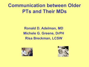 Communication between Older Patients and Their Physicians