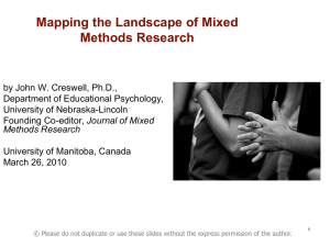 Mixed Methods Research - University of Manitoba