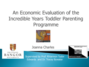 An Economic Evaluation of the Incredible Years Toddler Parenting